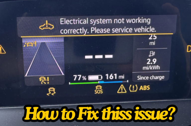 Electrical System Not Working Correctly - Please Service Vehicle