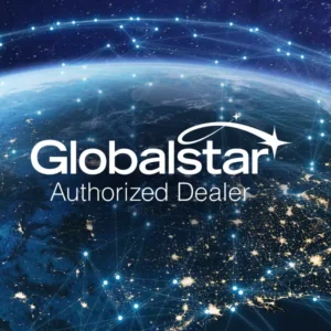 Globalstar authorized dealer satellite network illustration showing global digital connectivity from space